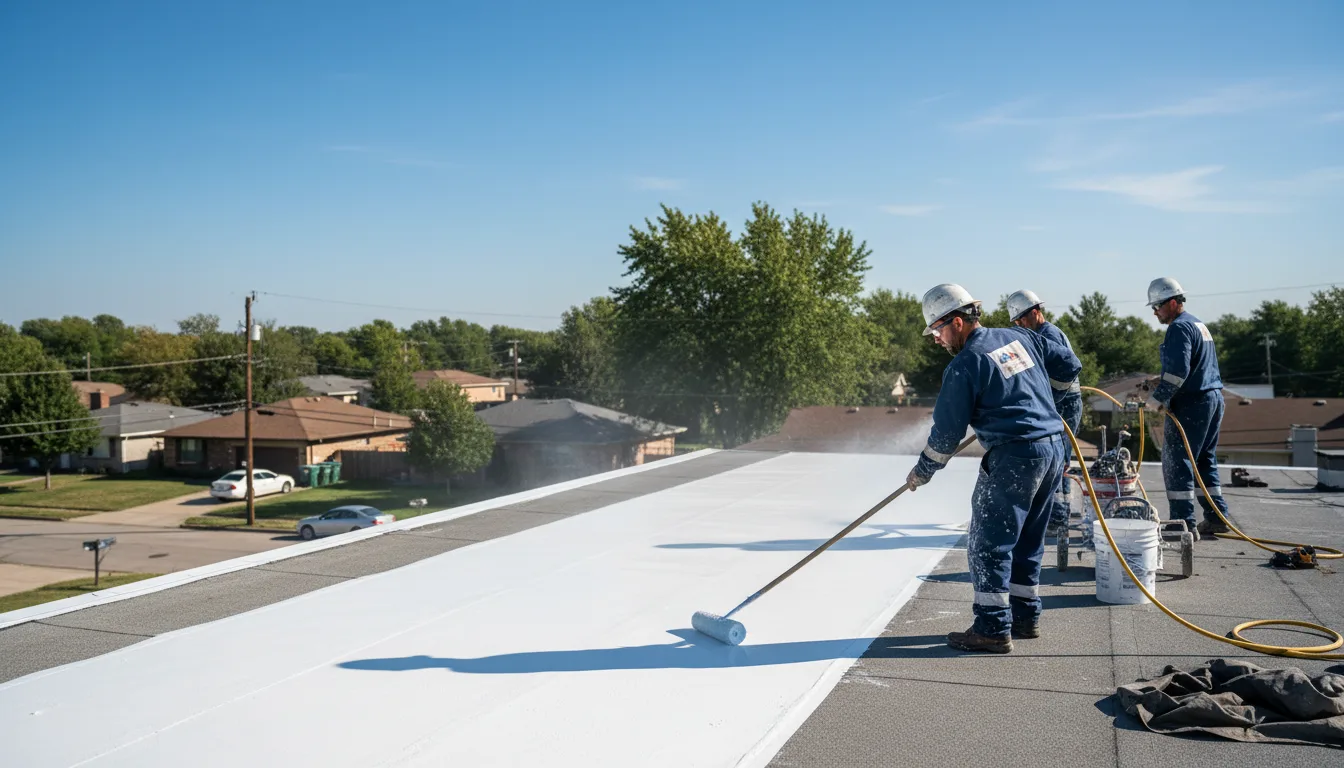 Commercial roof coating in De Queen, AR near me